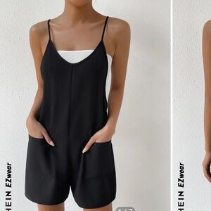 SHEIN romper black medium NWT